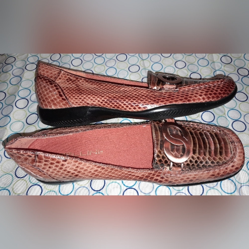 Bellini Barcelona Copper Color Genuine Snakeskin Shoes size 6½